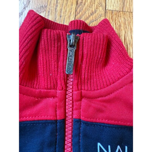 Nautica Red & Navy Full-Zip Jacket For Infants 12M Cotton/Polyester Blend - Picture 4 of 10